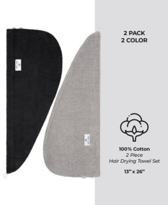 2-Pack Hair Drying Towels, 26" x 13"