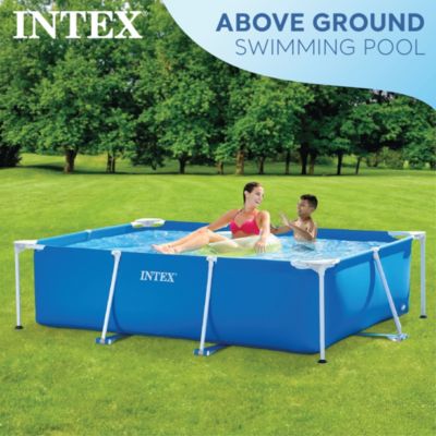 86" x 23" Rectangular Frame Above Ground Outdoor Splash Swimming Pool