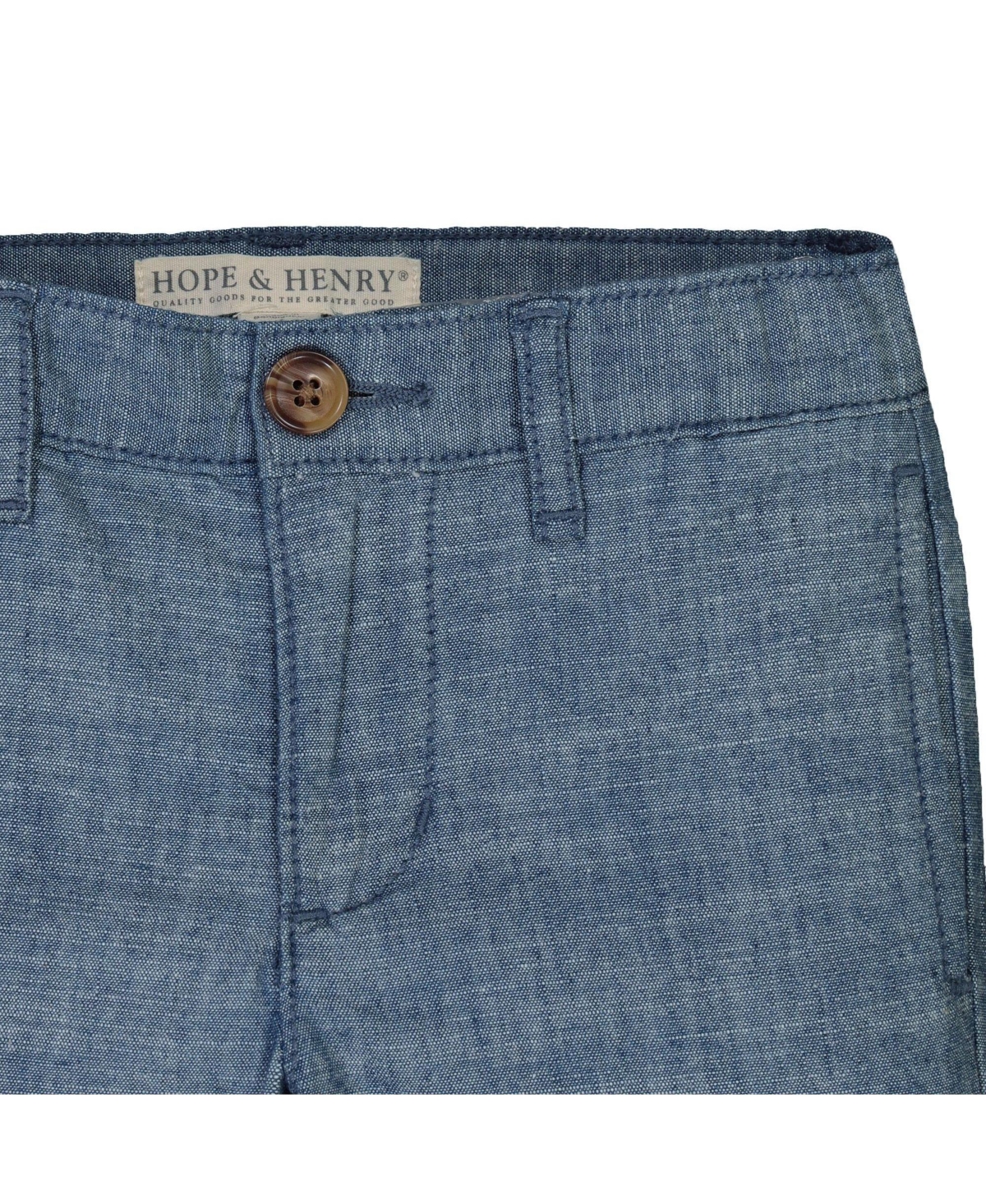 Hope & Henry Big Boys Chambray Suit Pant