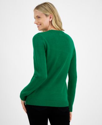 Women's Kitten Sleigh Crewneck Sweater, PXS-XXL, Created for Macy's