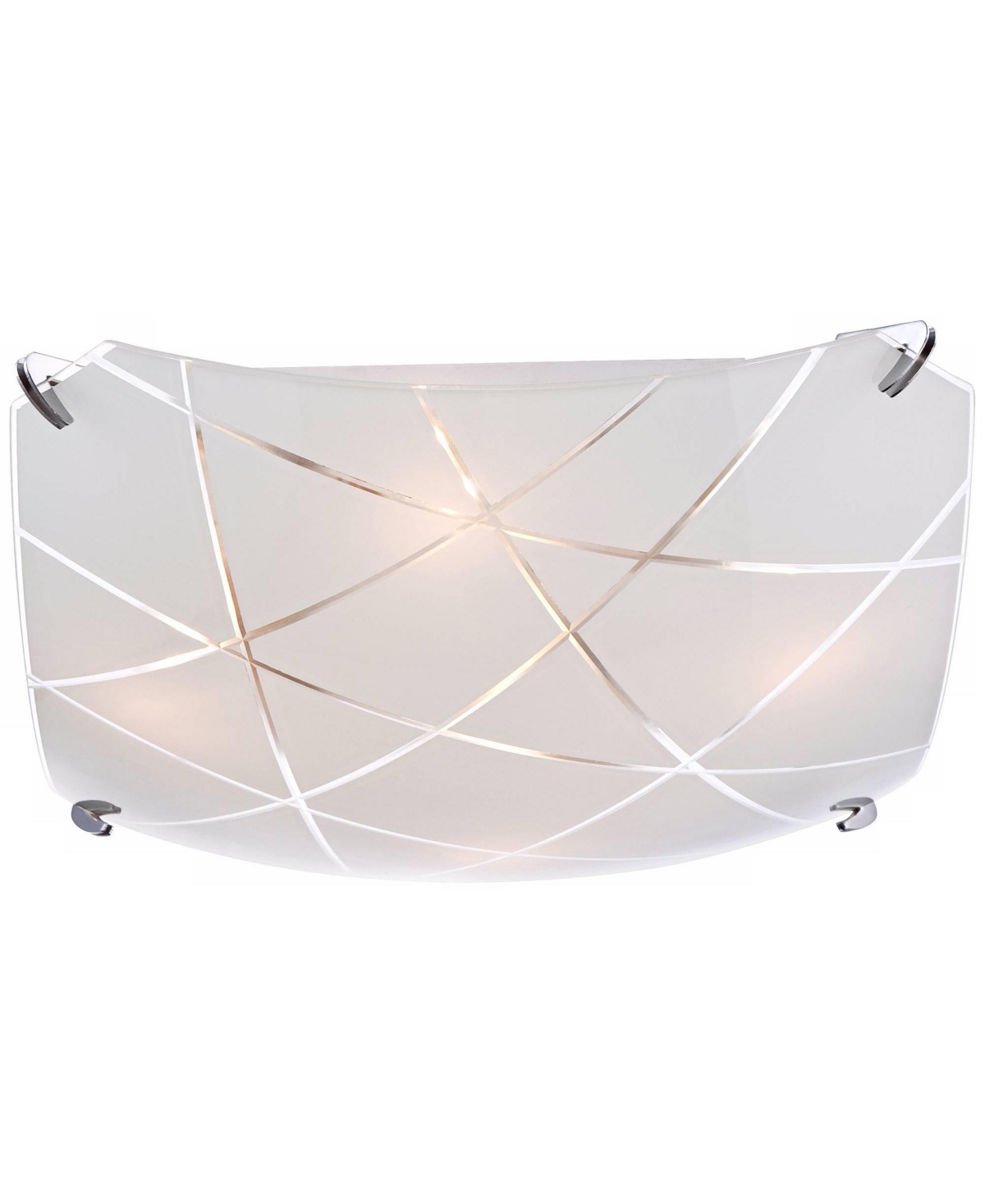 Possini Euro Design Lattice Modern Close To Ceiling Light Flush Mount Fixture Wide Chrome Etched Lattice Square Frosted Glass Bowl Shade for Be