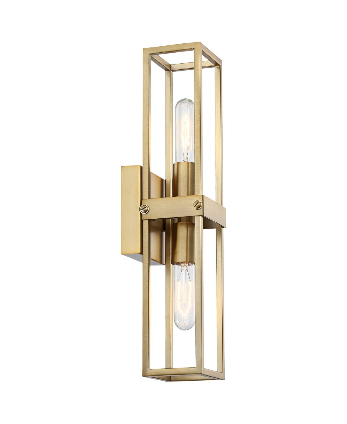 Fabrian Modern Wall Sconce Lighting Warm Brass Hardwired 18 3/4