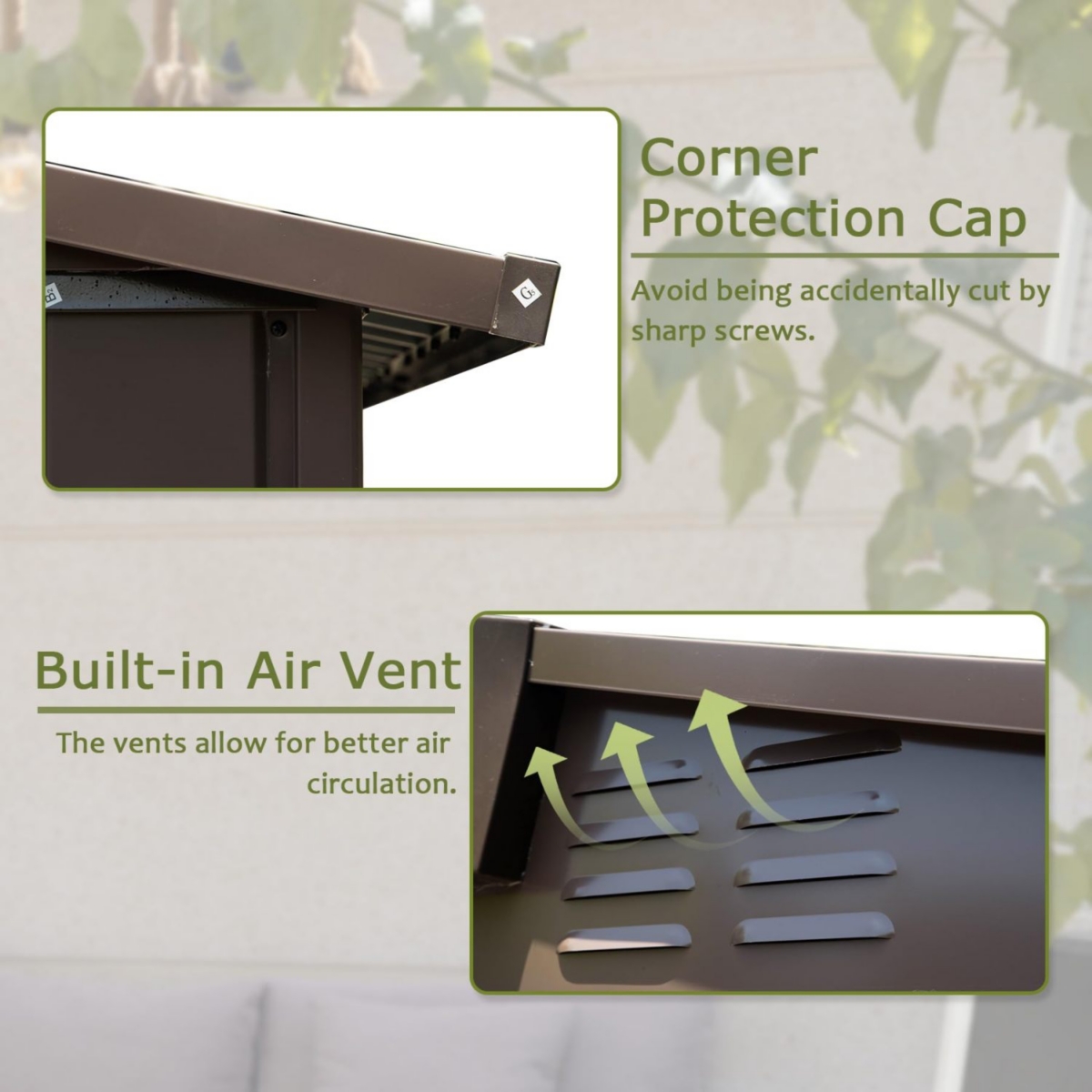 Streamdale Furniture Rustproof Waterproof Metal Storage Shed Wind & Rain Resistant, Durable & Ventilated