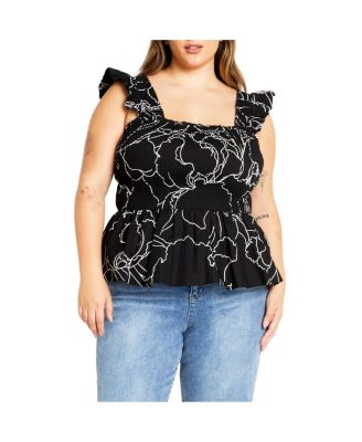 Plus Size Marli Print Top