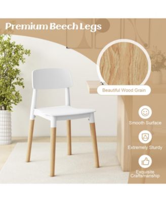 Modern Dining Side Chairs Set of 4 with Ergonomic Backrest for Dining Room