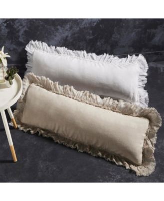 Sheer Ruffle Pillow Cover, 14"x 42"