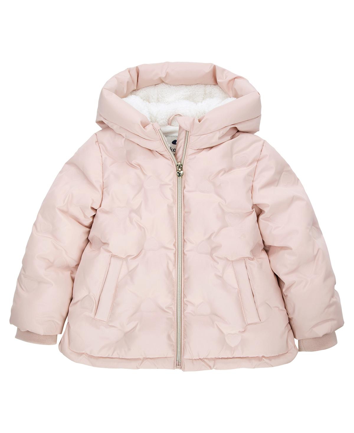 Rokka&Rolla Toddler Girls Fleece Lined Heart Puffer Jacket 2T-5T