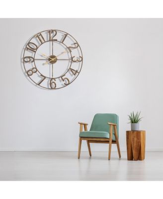 32 inch Large Wall Clock for Living Room Decor (White)