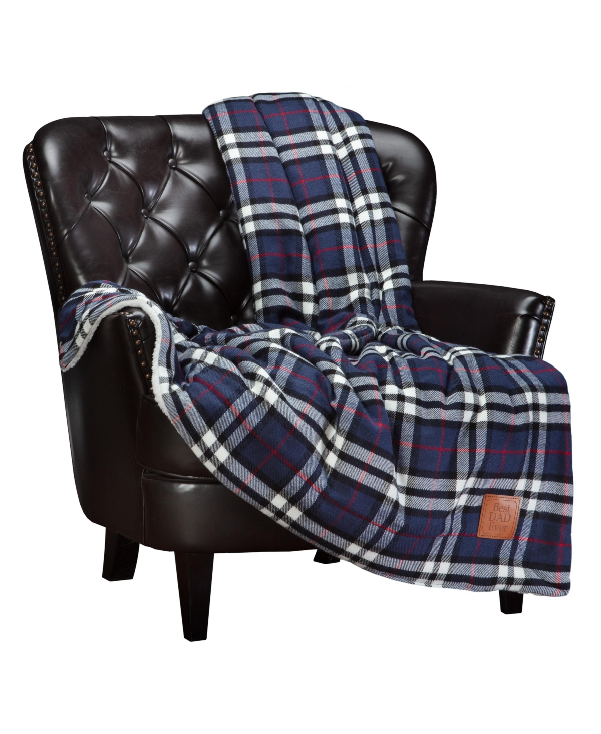 Chanasya Premium Red Cream Sherpa Plaid Blanket - Soft Cozy Plush Fluffy Fleece Flannel Throws Blankets for Sofa Couch Living & Bed Room - Rusti