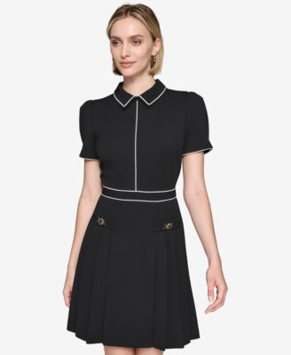 KARL LAGERFELD PARIS - Women's Pleated-Skirt Dress