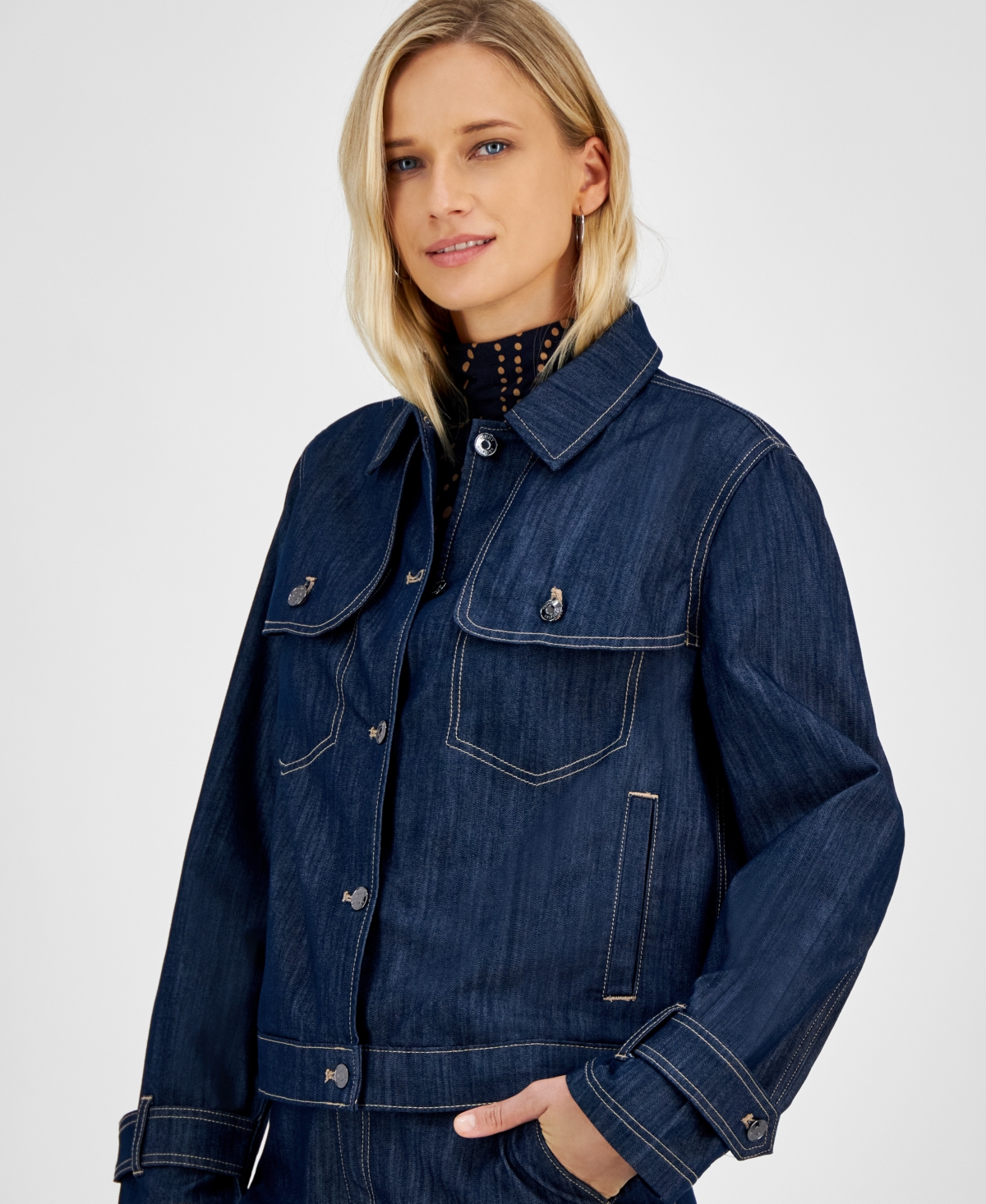 Tommy Hilfiger Women's Denim Trench Trucker Jacket