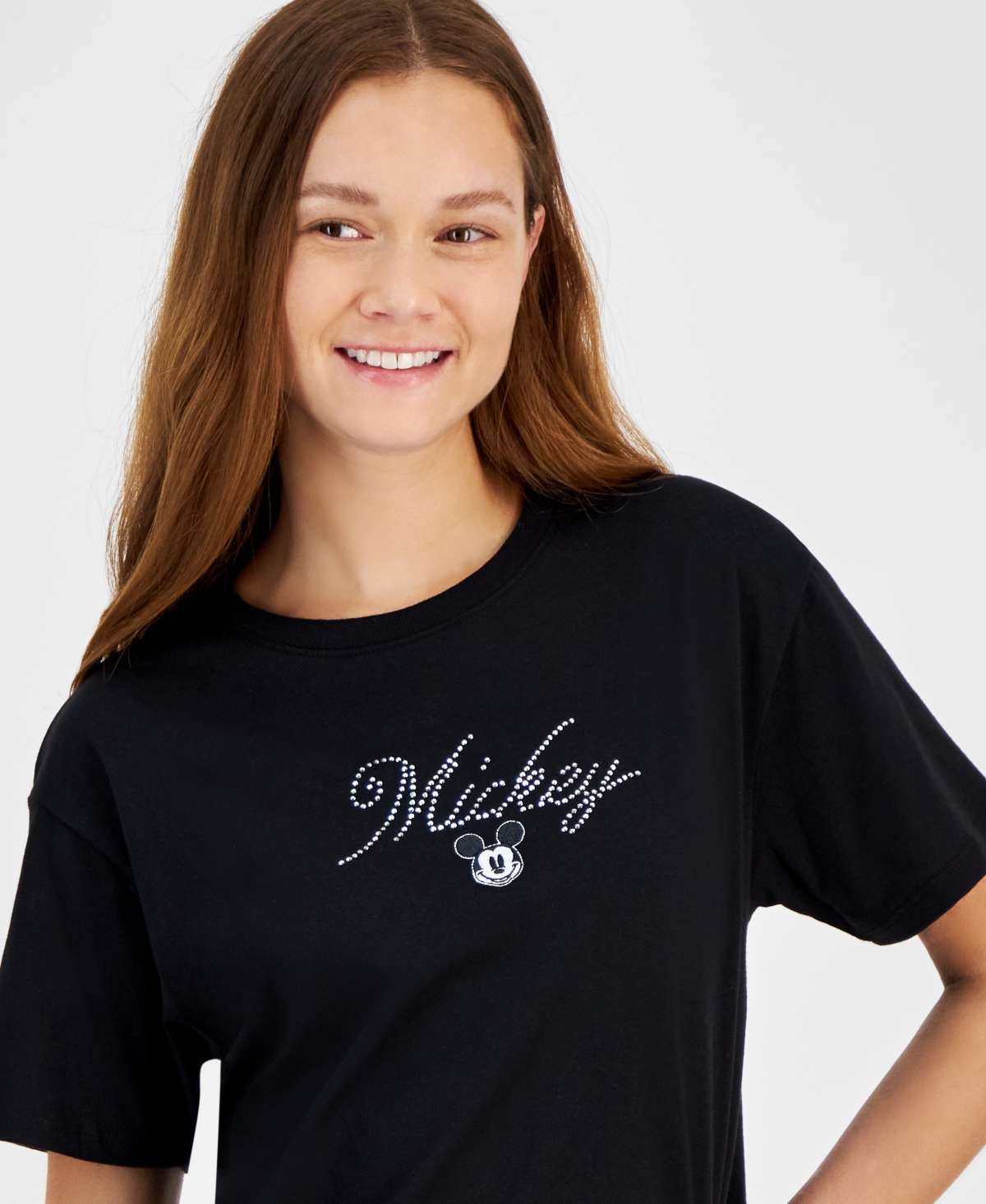 Disney Junoirs' Cotton Rhinestone Mickey T-Shirt