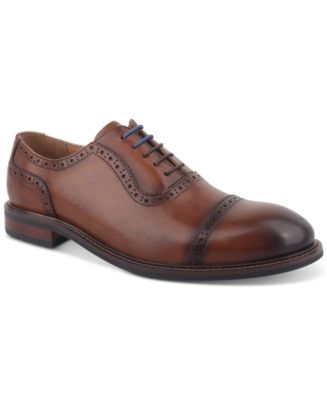 Bar III Men's Ashfordd Cap Toe Brogue Leather Dress Shoe, Created