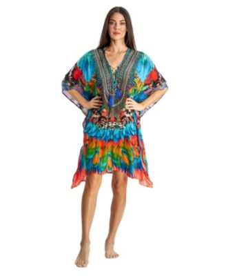 Women's V-neck Short Kaftan Dress