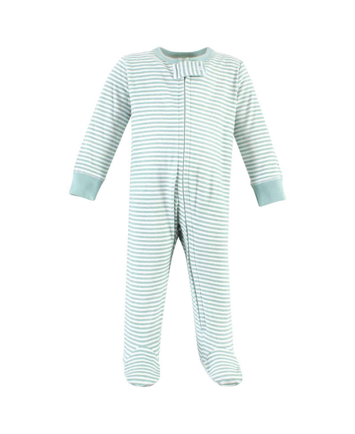 Hudson Baby Baby Boys Cotton Sleep and Play, Mint Gray Milk And Cookies, Months - Mint gray milk and cookies