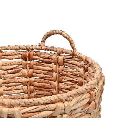 Jonathan Y Laurel 19.49" Bohemian Hand-Woven Abaca Hamper Basket with Handles