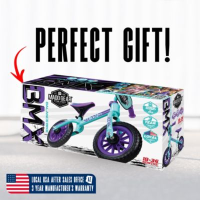 Toddler Balance Bike – Lightweight No Pedal First Bike for Ages 18 Months to 4 Years – Adjustable Seat – 10" Maintenance-Free Tires – My 1st BMX Balance Bike - Black