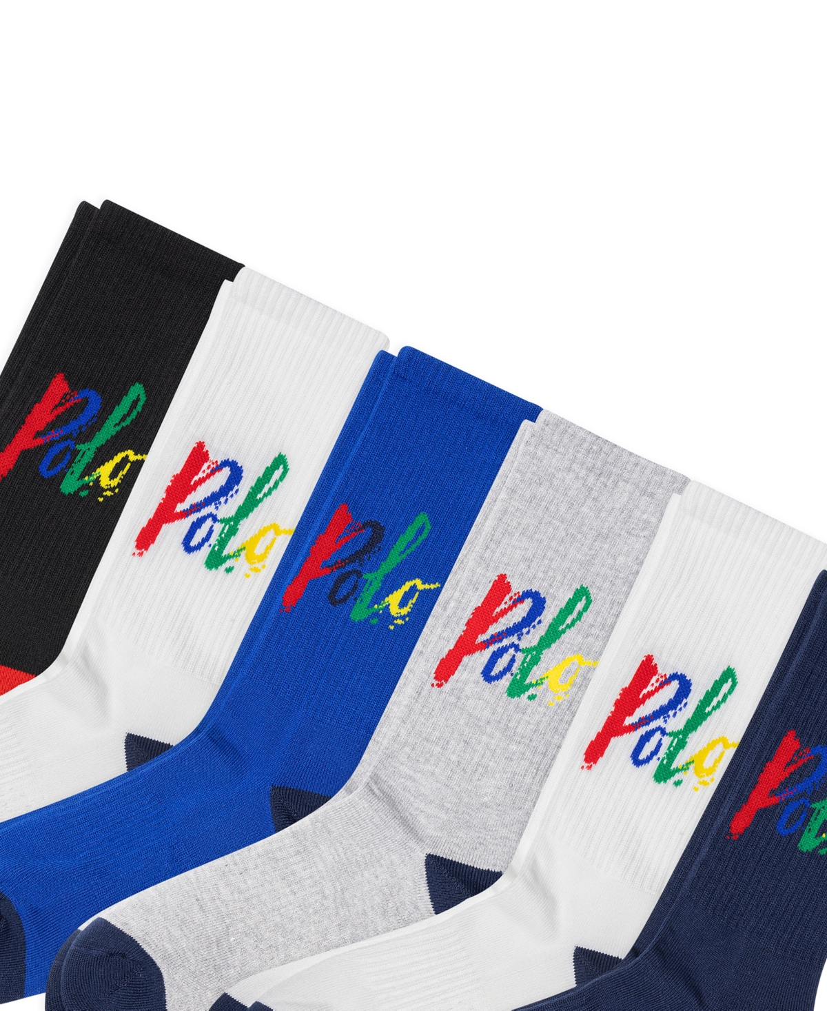 Polo Ralph Lauren Men's 6-Pk. Polo Swoosh Crew Socks, Created for Macy's