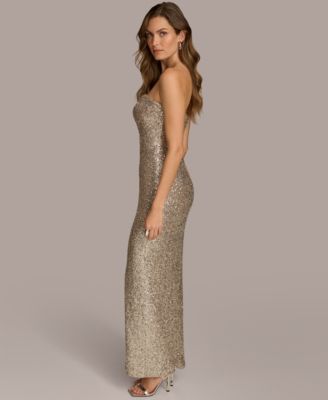 Donna Karan Women's Strapless Sequin Gown - Macy's