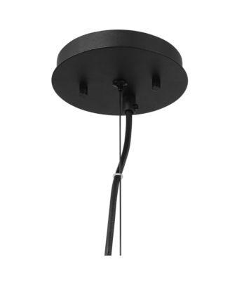 Davina Black Sputnik Chandelier 34 1/2" Wide Mid Century Modern LED White Shades 18-Light for Dining Room