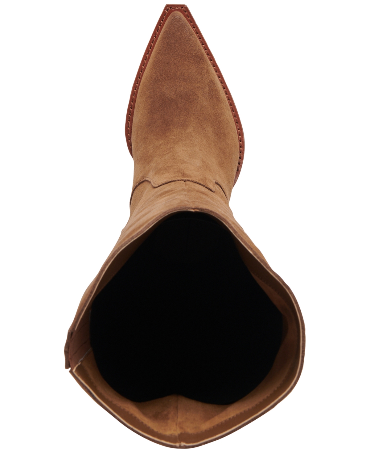Dolce Vita Raj Wide Calf Onyx Suede Leather Pointed-toe Knee-high Boots In Onyx Suede