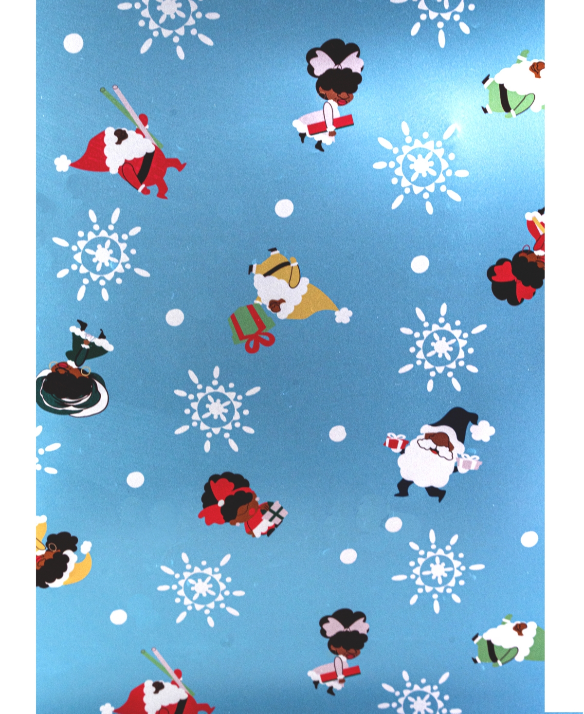 Black Paper PartyGnomie Foil Gift Wrap - Blue