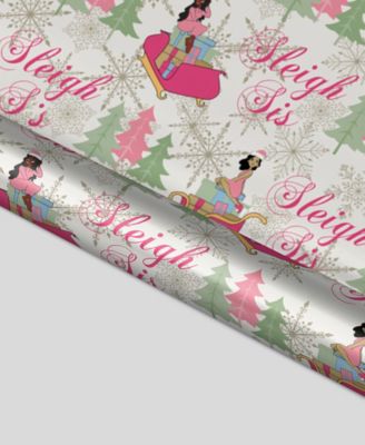 White Sleigh Sis Gift Wrap