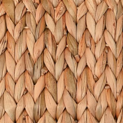 Happimess Havanah Southwestern Hand-Woven Hyacinth Slanted Pantry Baskets with Handles (Set of 2