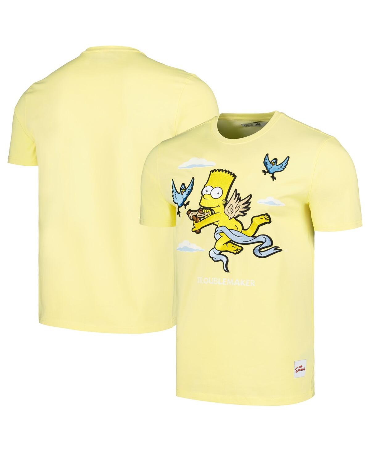 Freeze Max Men's Yellow The Simpsons Troublemaker T-shirt In Yellow