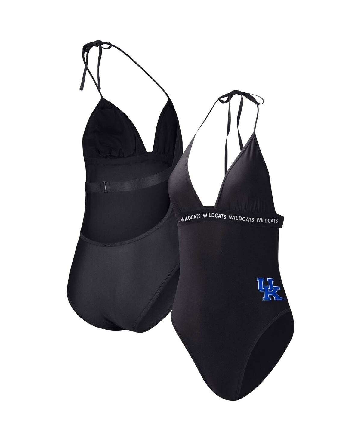 G-III 4HER BY CARL BANKS WOMEN'S BLACK KENTUCKY WILDCATS FULL COUNT ONE-PIECE SWIMSUIT 