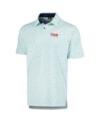 Men's Aqua TOUR Championship Tweed Texture Stretch Pique ProDry Polo