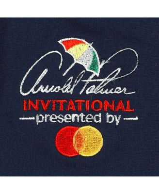 Big Boys and Girls Navy Arnold Palmer Invitational Piped CLOUDSPUN V-Neck Polo