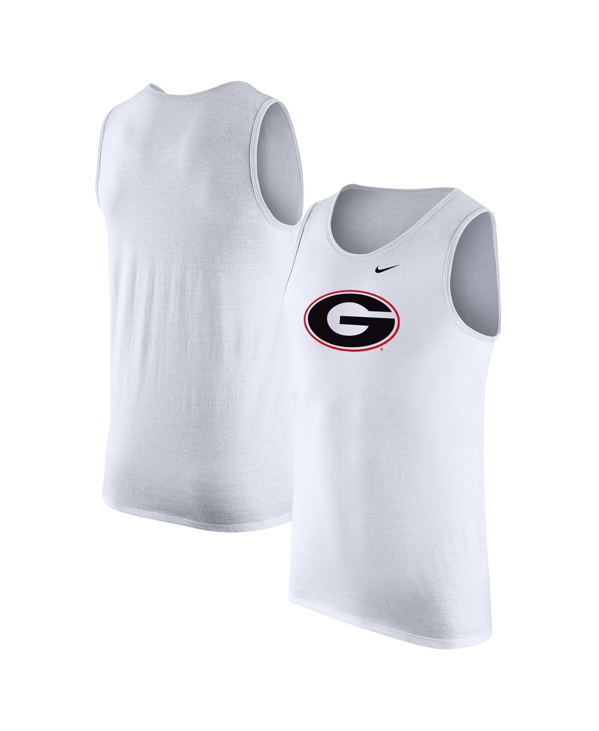 Nike Men's White Georgia Bulldogs Tank Top - White