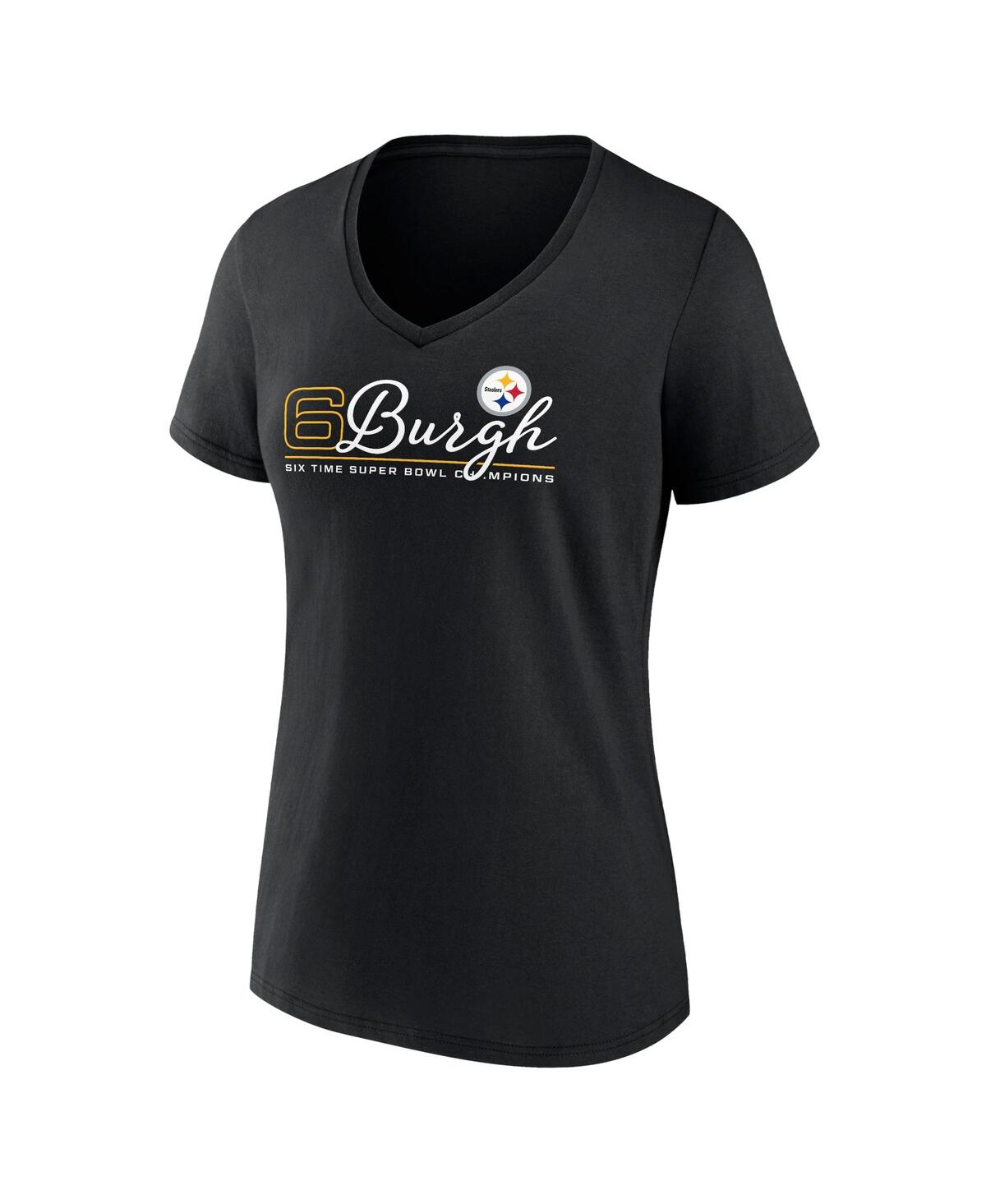 Fanatics Women'sPittsburgh Steelers Hometown Defensive Stand V-Neck T-Shirt - Black