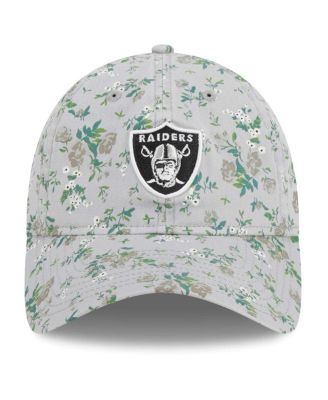Big Boys and Girls Gray Las Vegas Raiders Bouquet 9TWENTY Adjustable Hat