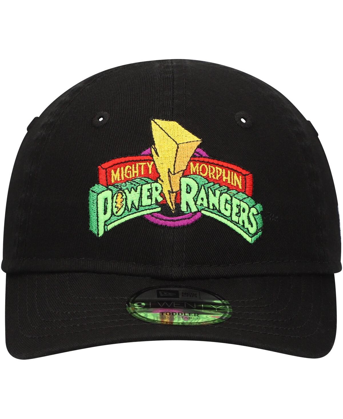 New Era Toddler Black Power Rangers 9twenty Adjustable Hat In Black