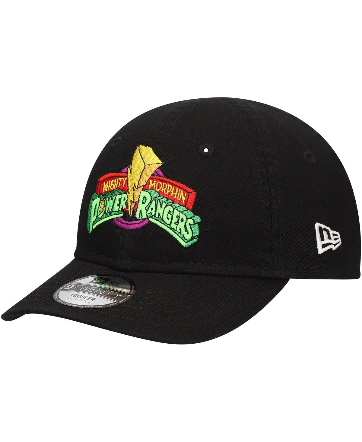 New Era Toddler Black Power Rangers 9twenty Adjustable Hat In Black