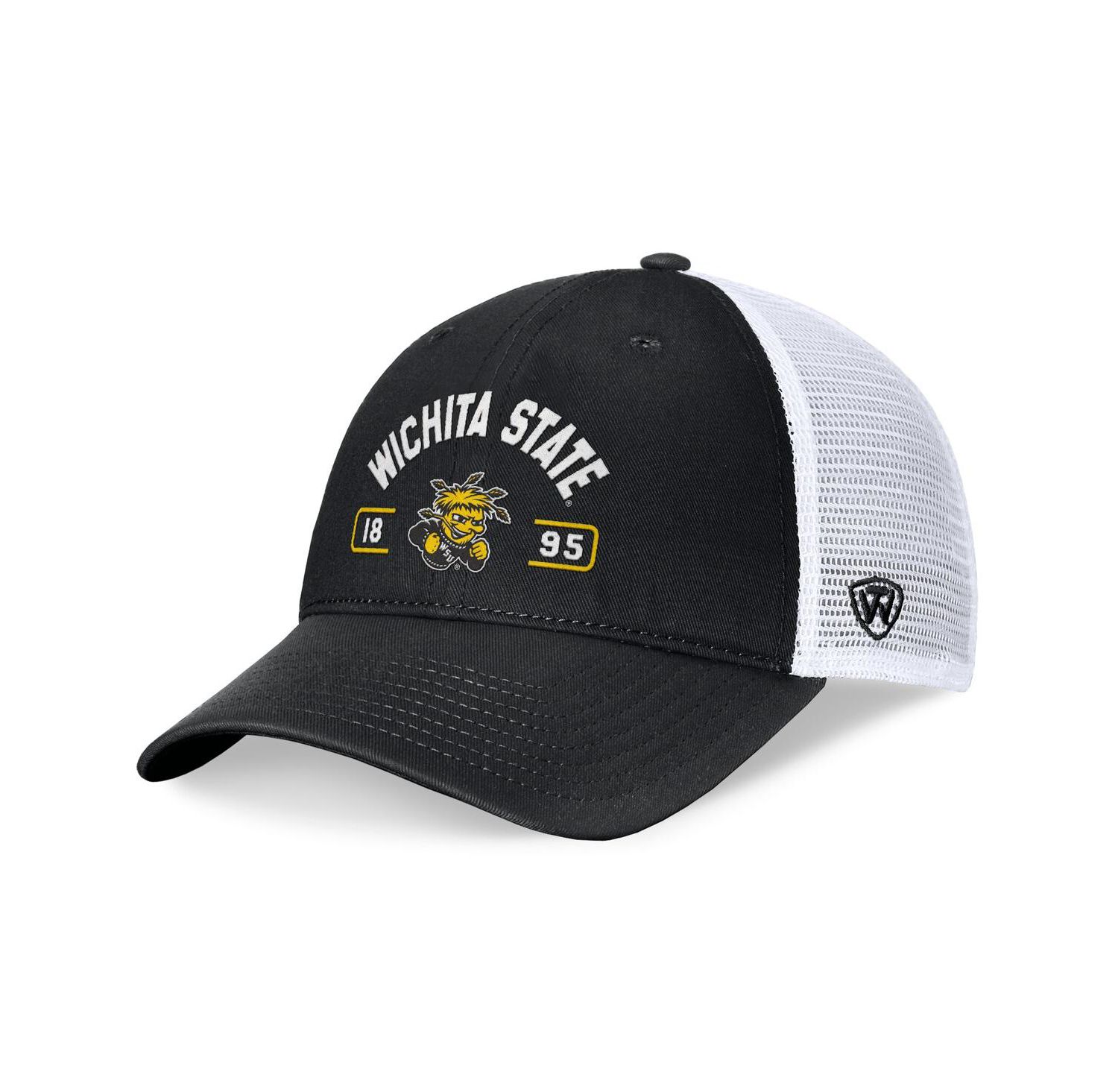 Men's Black/White Wichita State Shockers Free Kick Trucker Adjustable Hat