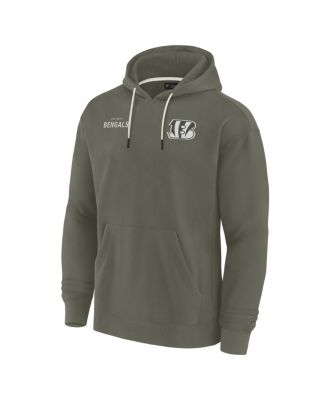 Men's and Women's Olive Cincinnati Bengals Elements Super Soft Fleece Pullover Hoodie