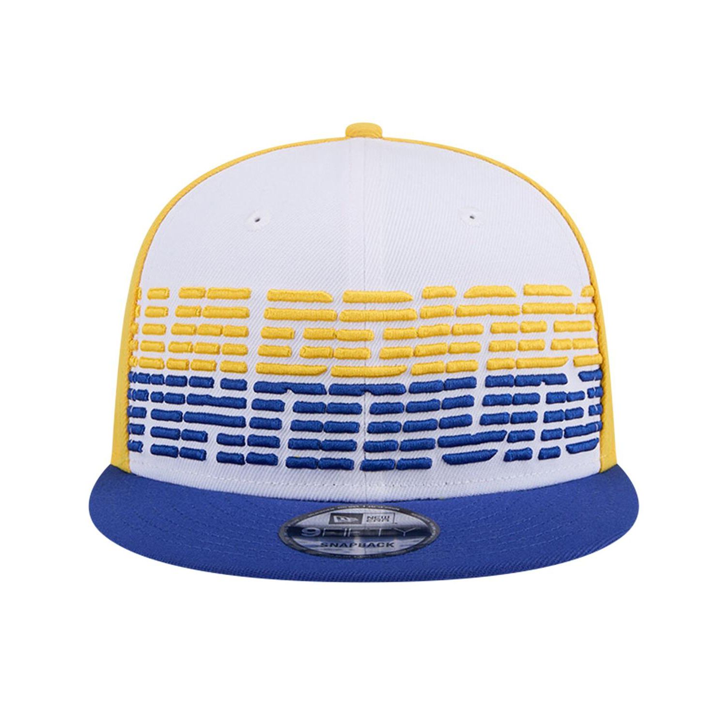 Men's White/Royal Golden State Warriors Throwback Gradient Tech Font 9FIFTY Snapback Hat