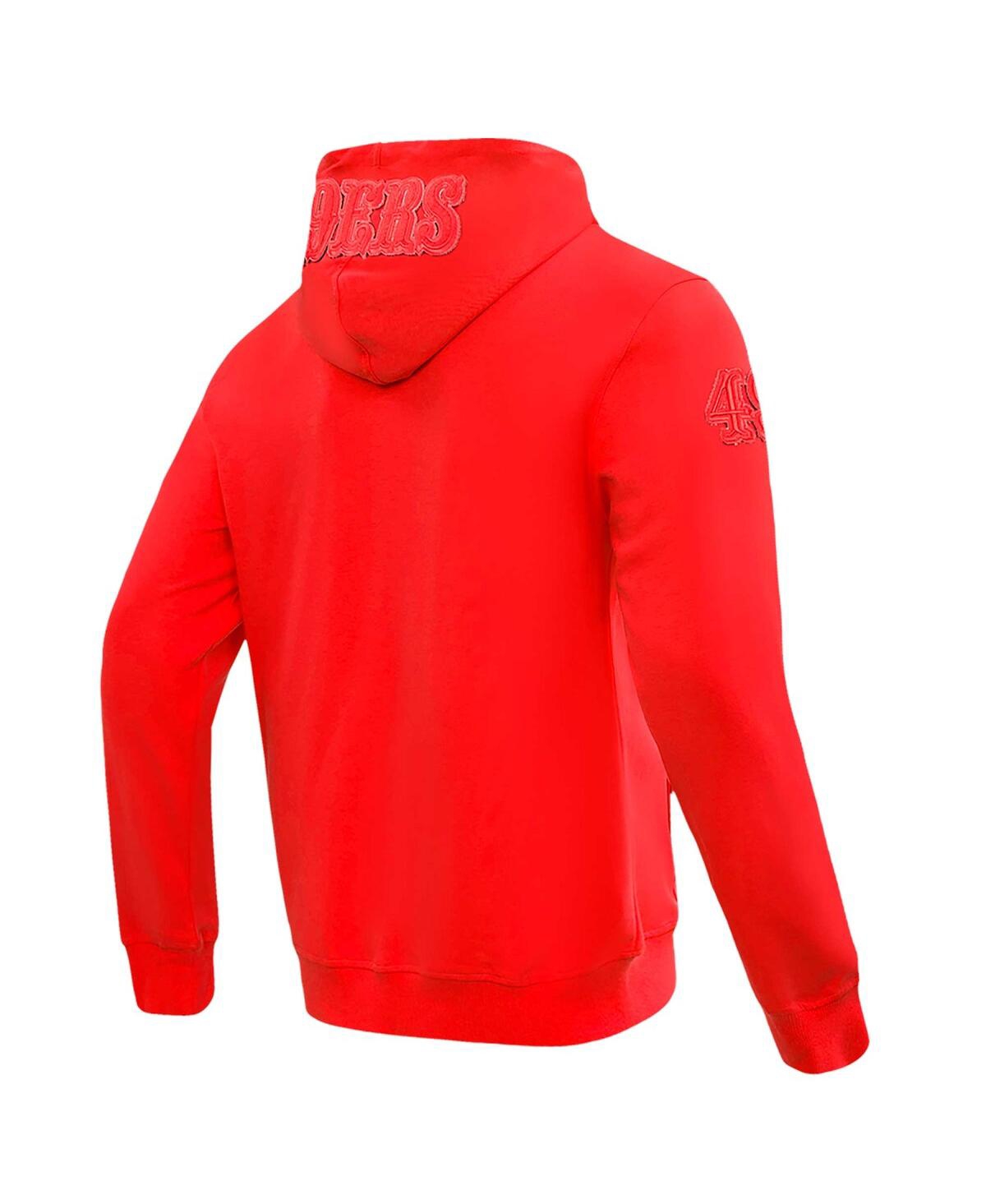 Pro Standard Men's Scarlet San Francisco 49ers Triple Tonal Full-zip Hoodie In Scarlet