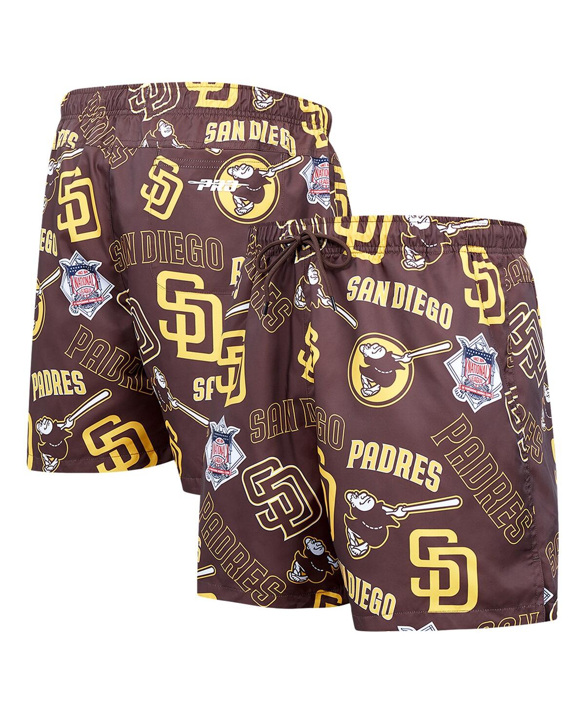 Pro Standard Men's Black San Diego Padres Toss Logo Woven Shorts In Black