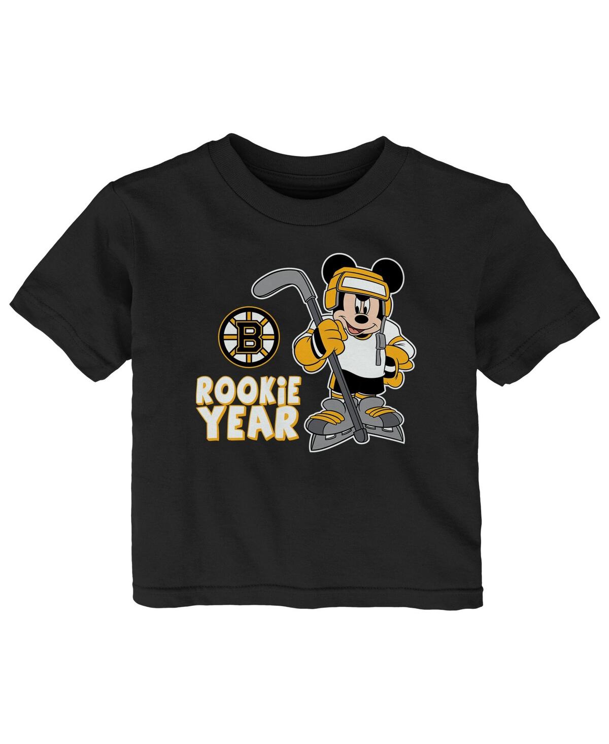 Outerstuff Toddler Boston Bruins Disney Rookie Year T-shirt Shorts Set In Black