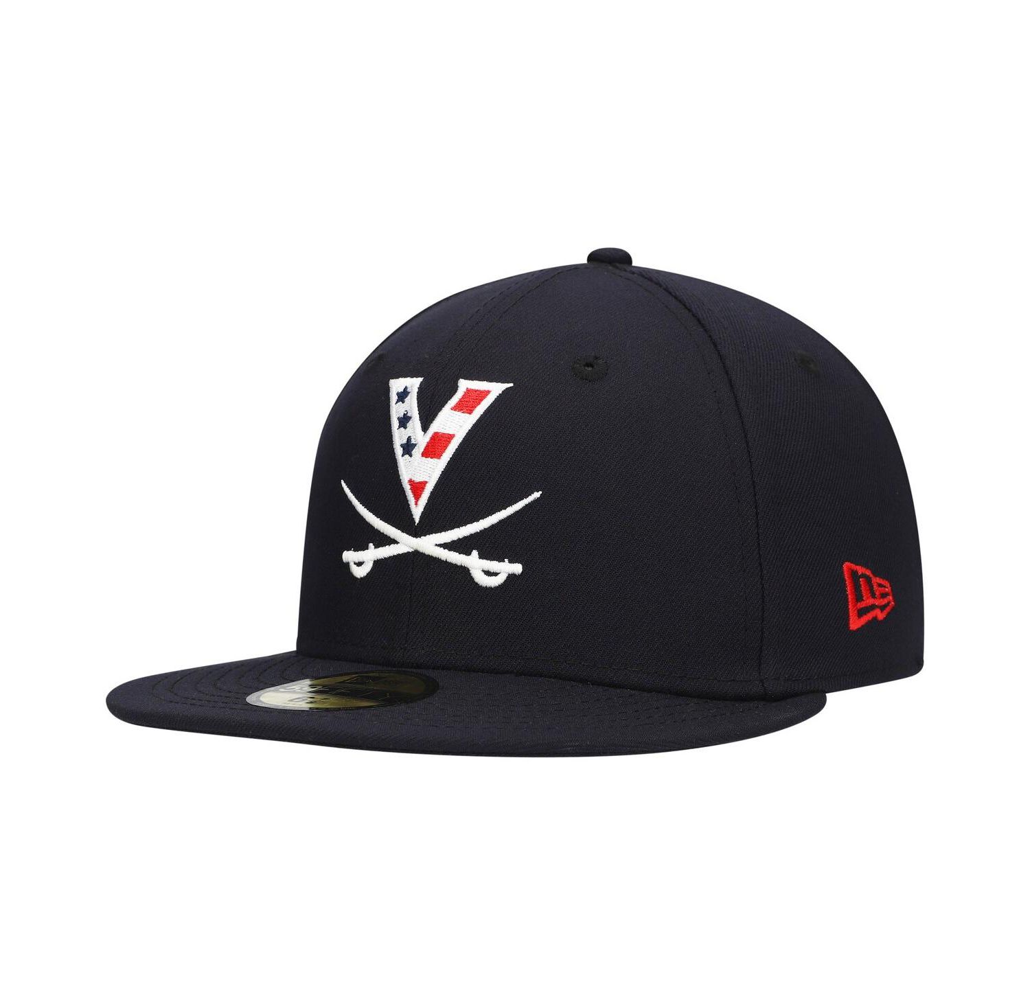 Men's Navy Virginia Cavaliers Red, White Hoo 59FIFTY Fitted Hat