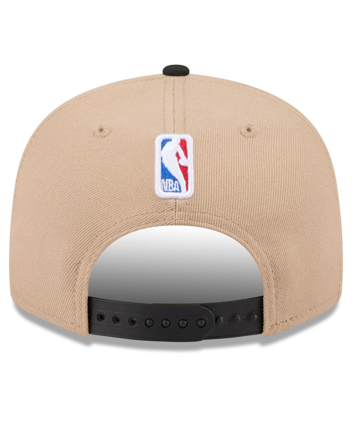 NEW ERA BIG BOYS AND GIRLS TAN/BLACK BROOKLYN NETS 2024 NBA DRAFT 9FIFTY SNAPBACK HAT 