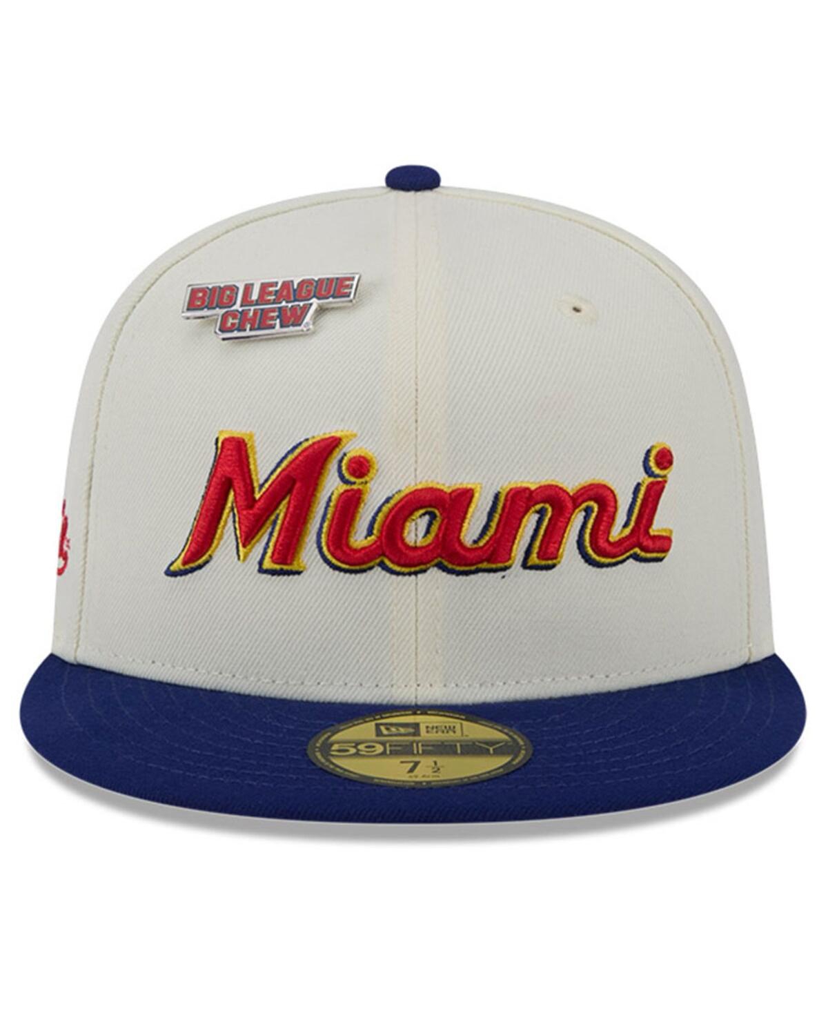 New Era Men'sMiami Marlins Big League Chew Original 59FIFTY Fitted Hat - White