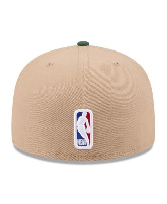Men's Tan/Hunter Green Milwaukee Bucks 2024 NBA Draft 59FIFTY Hat