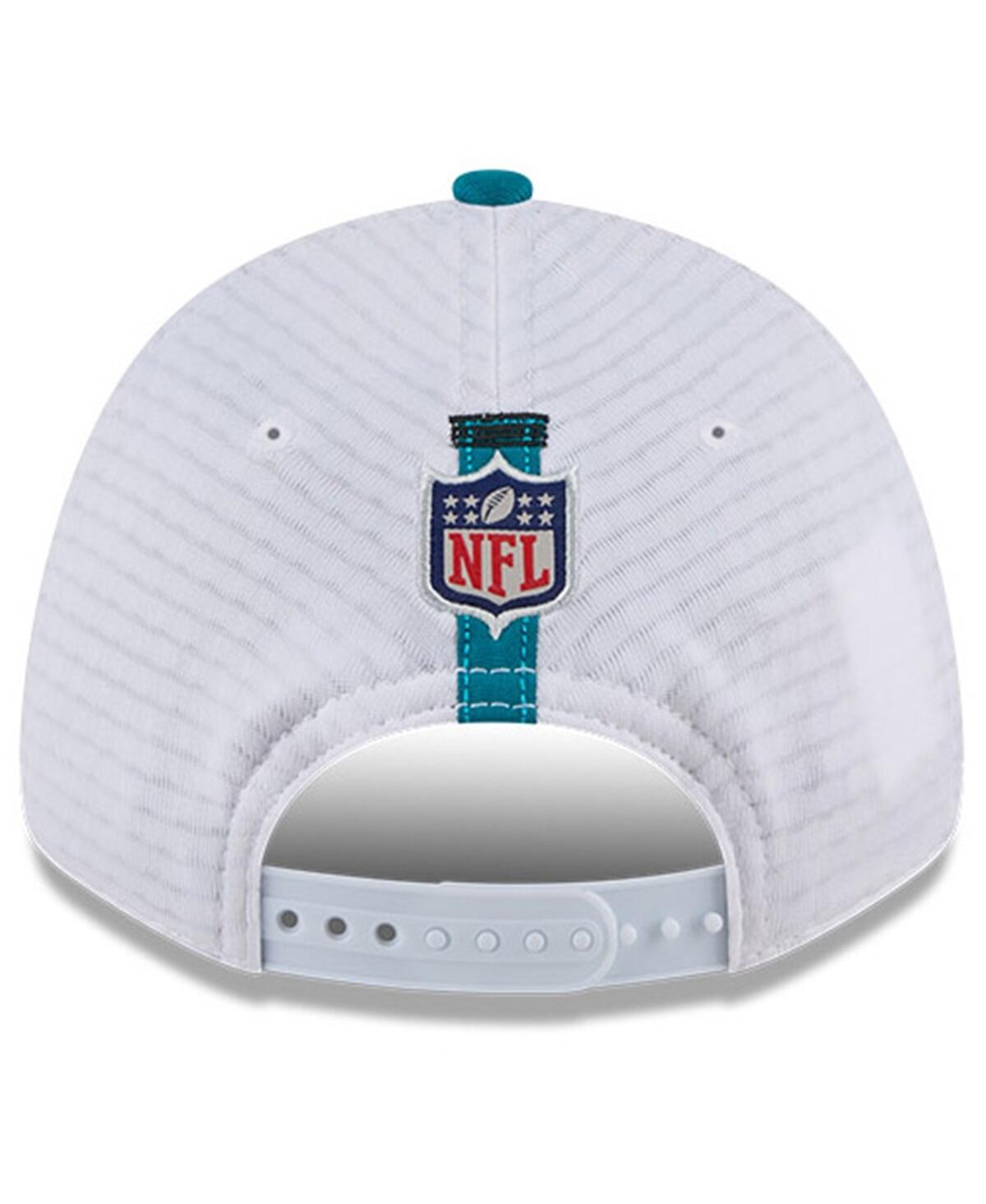New Era Big Boys And Girls White/teal Jacksonville Jaguars 2024 Nfl Training Camp 9forty Adjustable Hat In White,teal