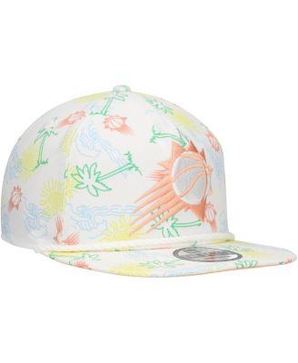 Men's White Phoenix Suns Palm Trees and Waves Golfer Adjustable Hat