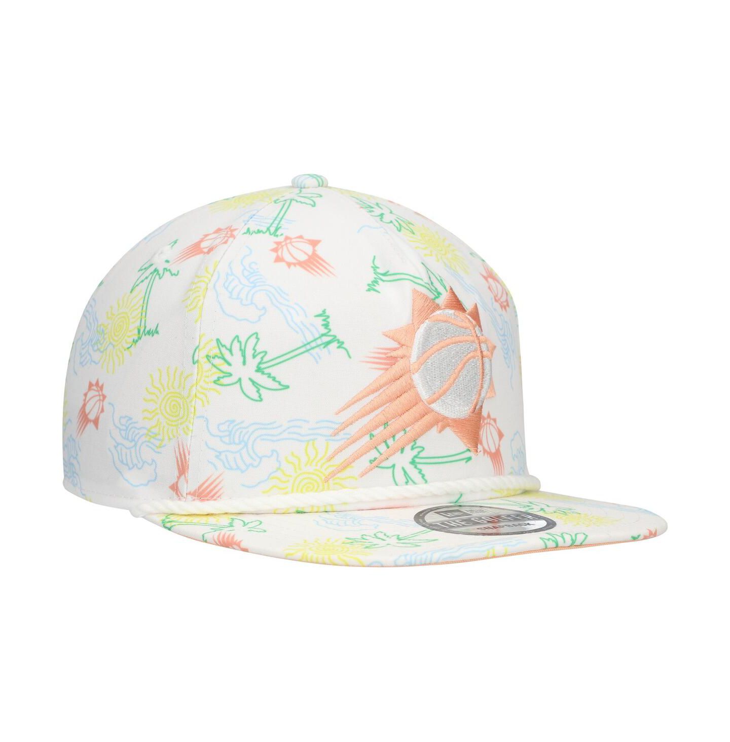 Мужская кепка New Era White Phoenix Suns Palm Trees and Waves Golfer Adjustable Hat — фото 3